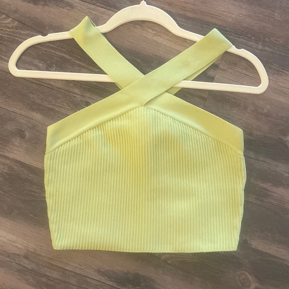Sincerely Jules Lime Green Halter Top